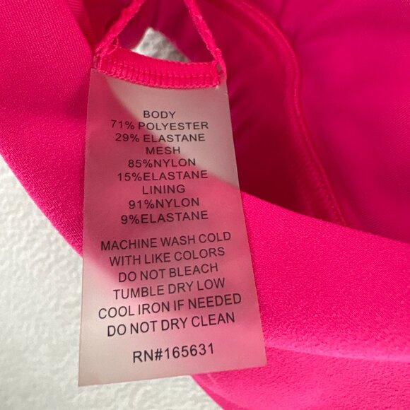 Johnny Was Calme Endurance Racer Back Sports Bra in Hot Pink Size Large - Picture 10 of 11